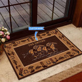 Horse Racing Personalized Custom Name Doormat Welcome Mat
