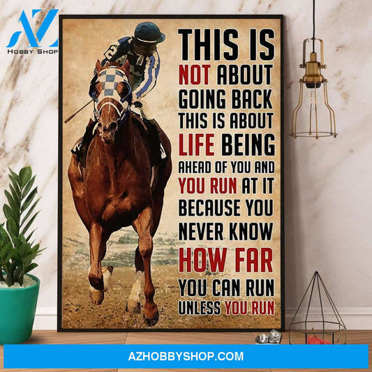 Horse Riding You Can Run Unless You Run Poster Canvas Wall Decor Visual Art