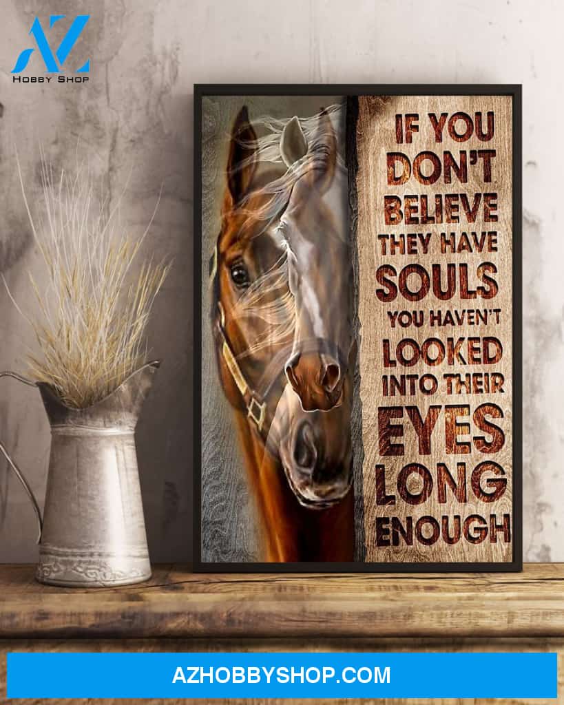 Horse Souls Looked Eyes Easter Canvas And Poster, Wall Decor Visual Art, Wall Poster, My Poster Wall