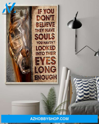 Horse Souls Looked Eyes Easter Canvas And Poster, Wall Decor Visual Art, Wall Poster, My Poster Wall