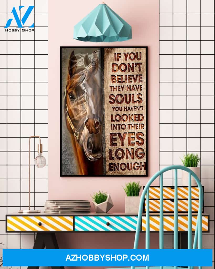 Horse Souls Looked Eyes Easter Canvas And Poster, Wall Decor Visual Art, Wall Poster, My Poster Wall