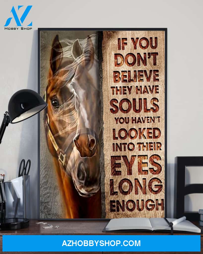 Horse Souls Looked Eyes Easter Canvas And Poster, Wall Decor Visual Art, Wall Poster, My Poster Wall