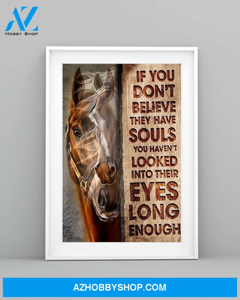 Horse Souls Looked Eyes Easter Canvas And Poster, Wall Decor Visual Art, Wall Poster, My Poster Wall