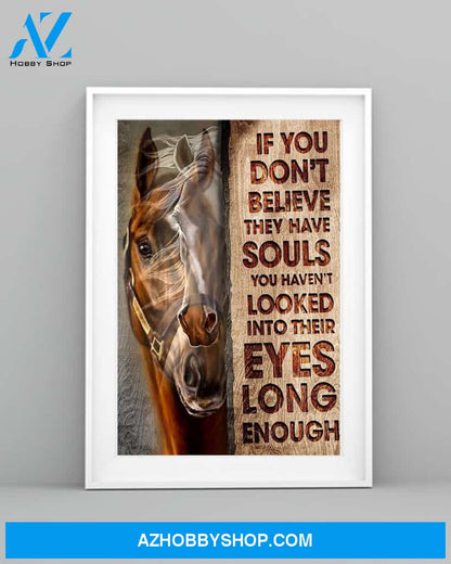 Horse Souls Looked Eyes Easter Canvas And Poster, Wall Decor Visual Art, Wall Poster, My Poster Wall