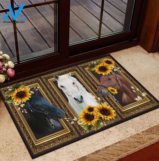 Horse sunflower doormat | Welcome Mat | House Warming Gift