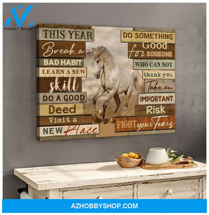 Horse This year Canvas Wall Art Decor