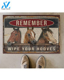 Horse Wipe Your Hooves Vintage Funny Indoor And Outdoor Doormat Warm House Gift Welcome Mat Birthday Gift For Horse Lovers Farm Farmer
