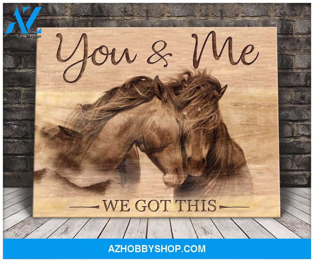 Horse You&Me Framed Canvas Wall Art Unique Gifts