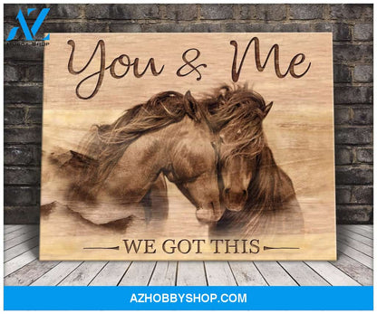 Horse You&Me Framed Canvas Wall Art Unique Gifts