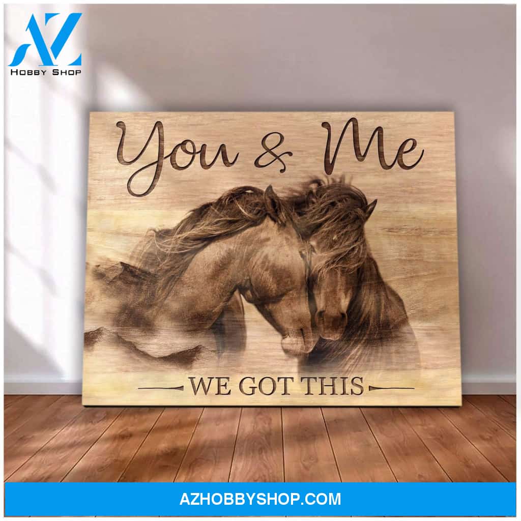 Horse You&Me Framed Canvas Wall Art Unique Gifts