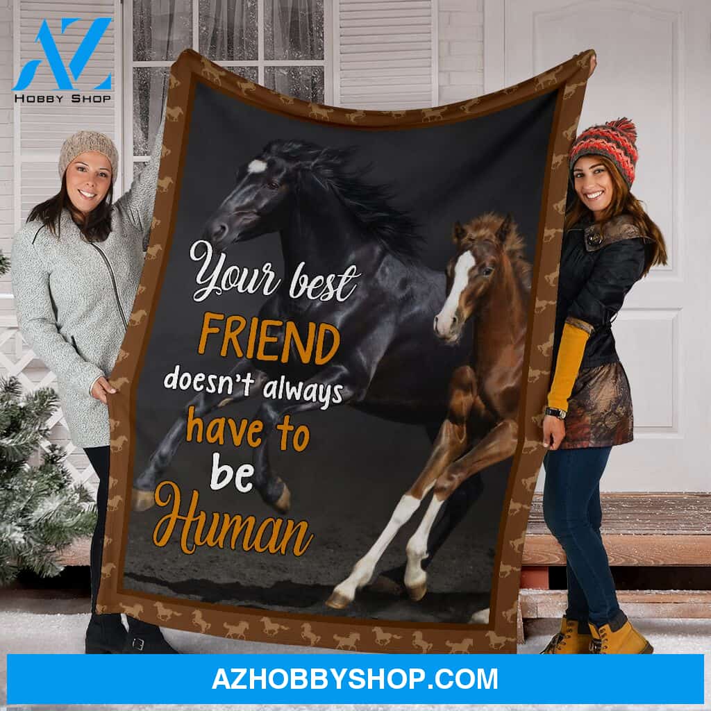 Horse Your Best Friend Fleece Blanket