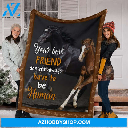 Horse Your Best Friend Fleece Blanket