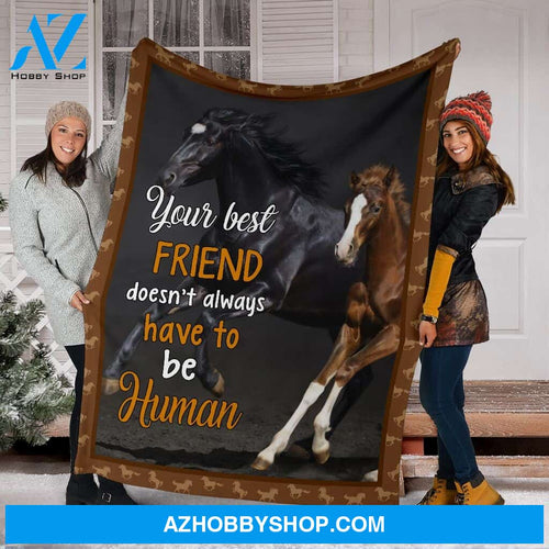 Horse Your Best Friend Fleece Blanket