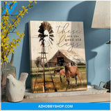 Horses and Barn Canvas These Are The Good Old Days Wall Art Decor