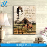 Horses and Barn Canvas These Are The Good Old Days Wall Art Decor