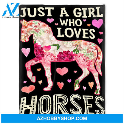 Horses Blanket,Fleece Blanket, Love My Horse. Gift Home Decor Bedding Couch Sofa Soft And Comfy Cozy