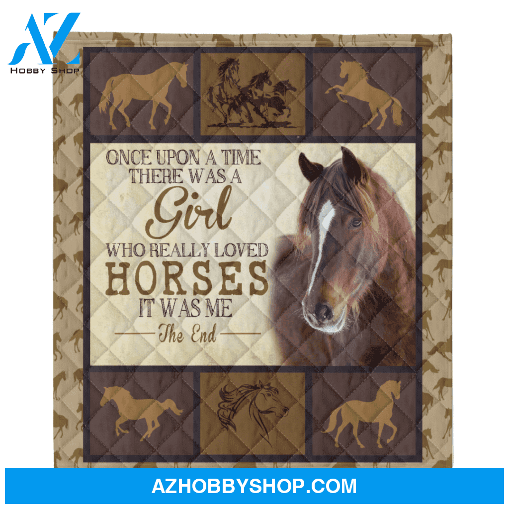 Horses Blanket, Once Upon A Time There Was A Woman Who Really Loved Horses Blanket Gift For Horse