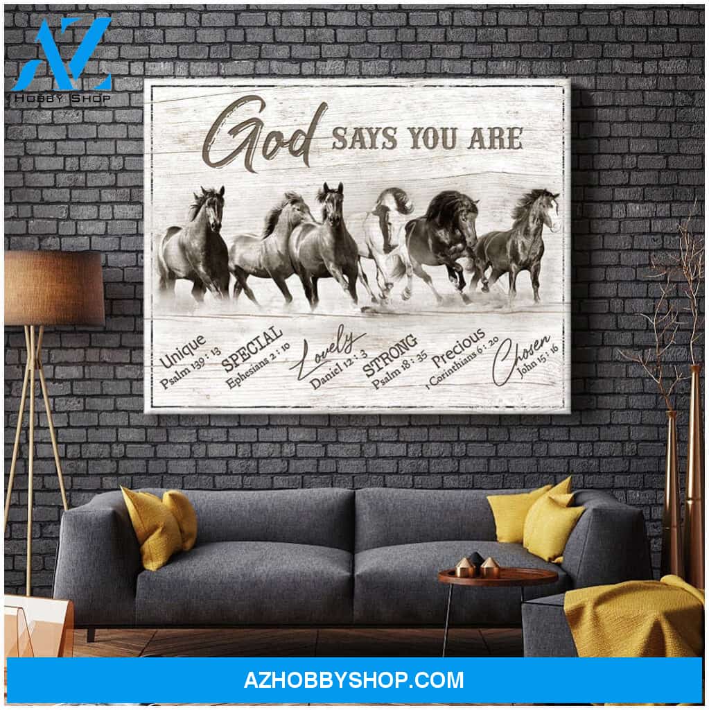 Horses God Says You Are Canvas Wall Art Decor