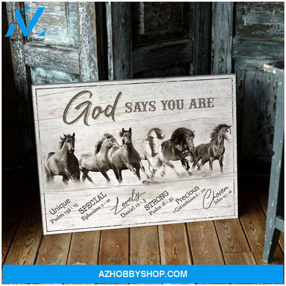 Horses God Says You Are Canvas Wall Art Decor