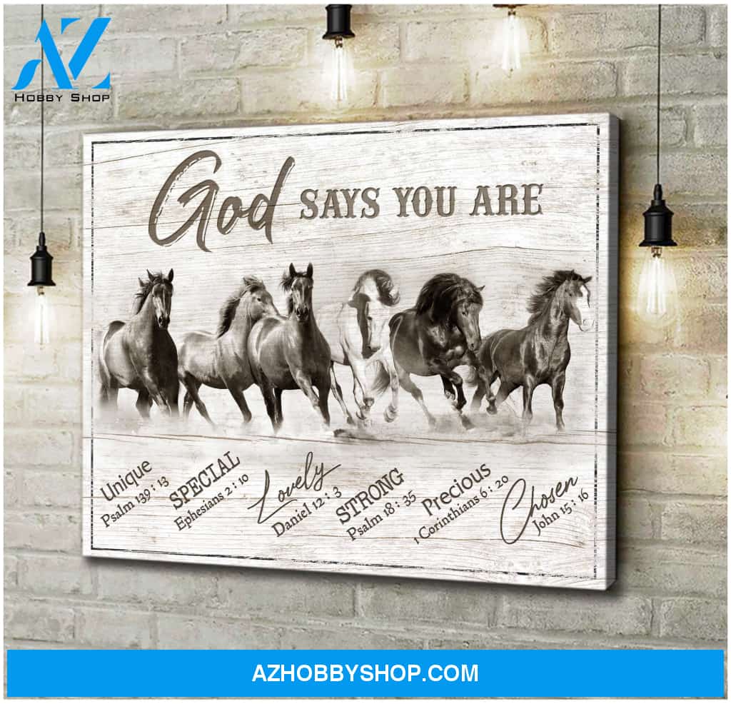Horses God Says You Are Canvas Wall Art Decor