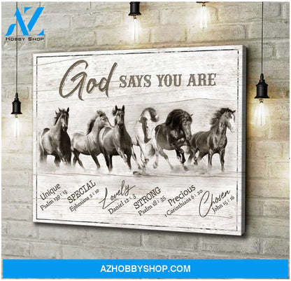 Horses God Says You Are Canvas Wall Art Decor