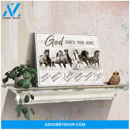 Horses God Says You Are Canvas Wall Art Decor