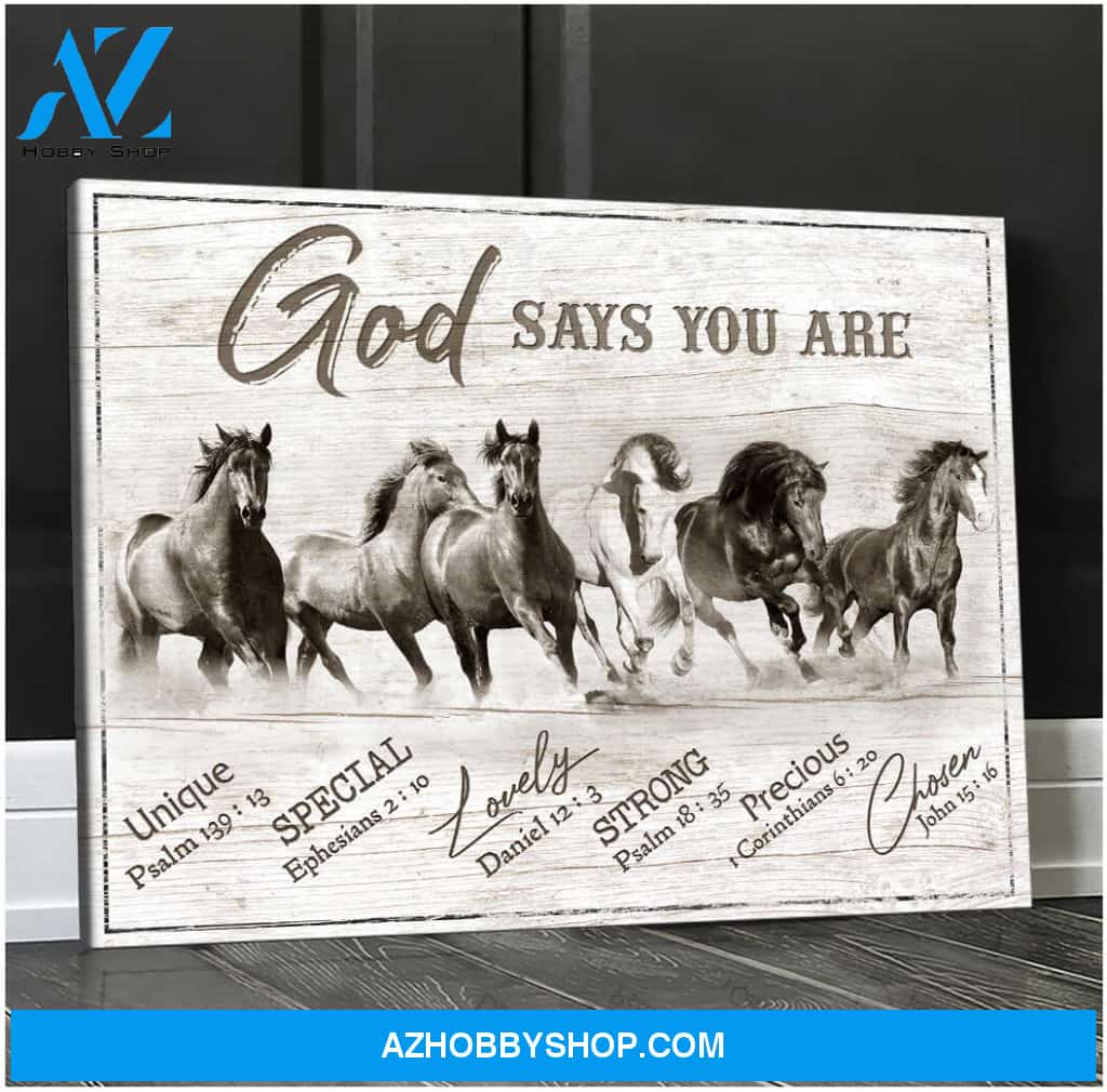 Horses God Says You Are Canvas Wall Art Decor