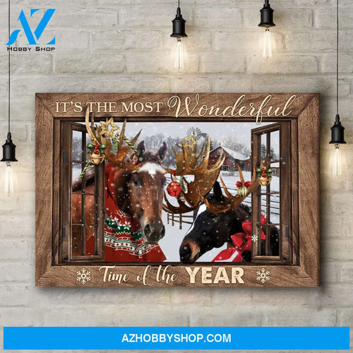 Horses - It's The Most Wonderful Time Of The Year Canvas No Frame - CC11121QA