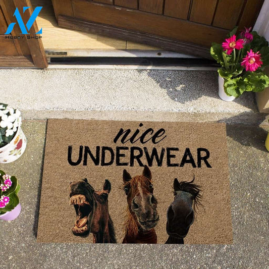 Horses Nice Underwear Indoor and Outdoor Doormat Warm House Gift Welcome Mat Gift for Labrador Lovers Birthday Gift