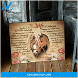 Horses To My Wife It Hard To Find Words Canvas Wall Art Farmhouse Decor