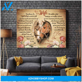Horses To My Wife It Hard To Find Words Canvas Wall Art Farmhouse Decor