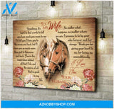 Horses To My Wife It Hard To Find Words Canvas Wall Art Farmhouse Decor