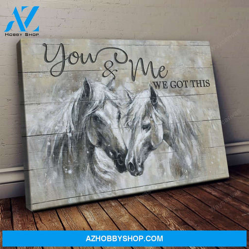 Horses, you and me we got together - Couple Landscape Canvas Prints - Wall Art