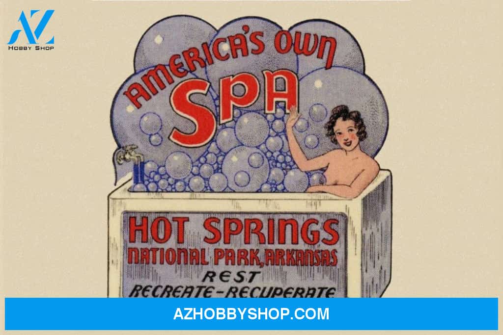 Hot Springs National Park Arkansas America'S Own Spa Vintage Advertisement