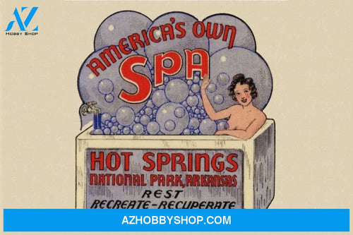Hot Springs National Park Arkansas America'S Own Spa Vintage Advertisement