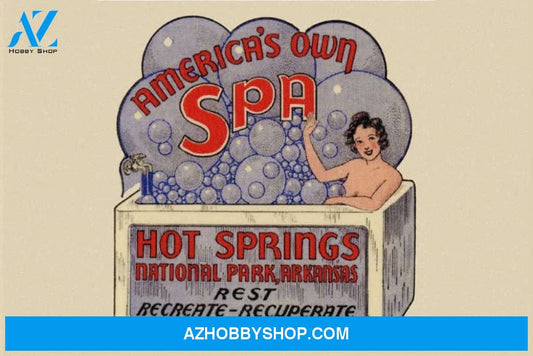 Hot Springs National Park Arkansas America'S Own Spa Vintage Advertisement