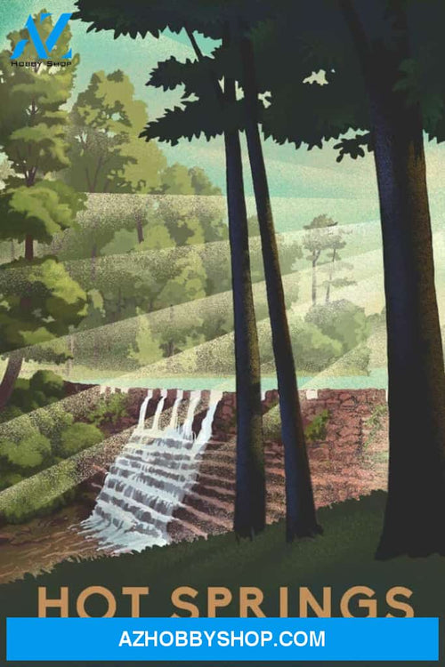 Hot Springs National Park Arkansas Lithograph National Park Series