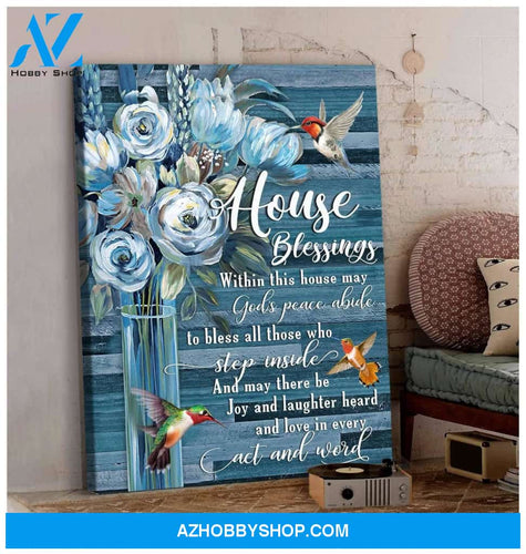 House Blessing Hummingbird Premium Canvas Wall Art