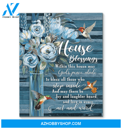 House Blessing Hummingbird Premium Canvas Wall Art