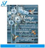 House Blessing Hummingbird Premium Canvas Wall Art