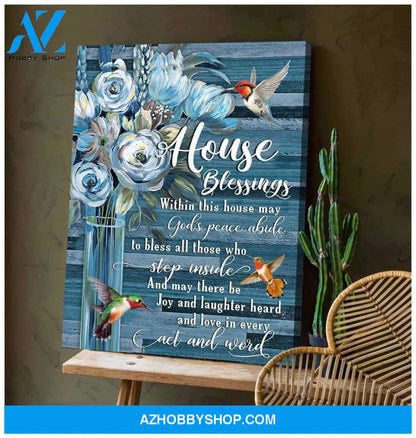 House Blessing Hummingbird Premium Canvas Wall Art