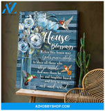 House Blessing Hummingbird Premium Canvas Wall Art