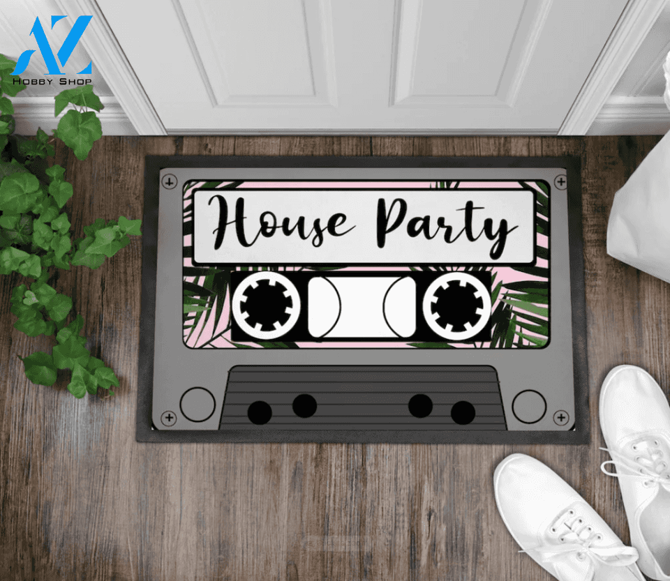 House Party Doormat, Cassette Doormat Gift For Family And Friend Doormats Inhouse Doormats Home Decor Housewarming Gift