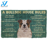 Gearhumans Gearhuman 3D House Rules Bulldog Dog Doormat