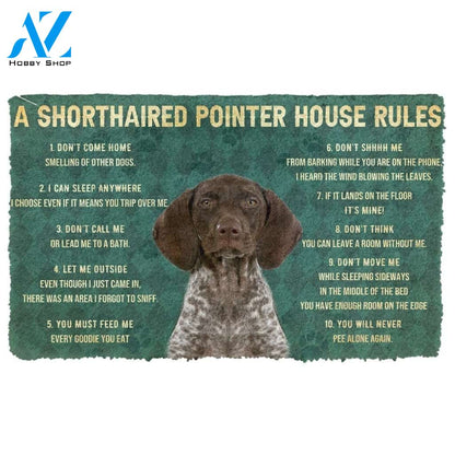 Gearhumans Gearhuman 3D House Rules German Shorthaired Pointer Dog Doormat