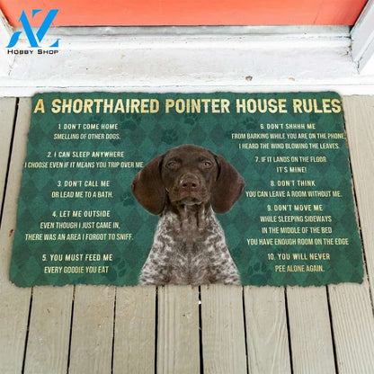 Gearhumans Gearhuman 3D House Rules German Shorthaired Pointer Dog Doormat
