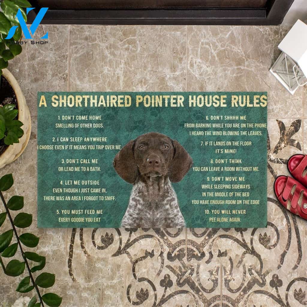 Gearhumans Gearhuman 3D House Rules German Shorthaired Pointer Dog Doormat