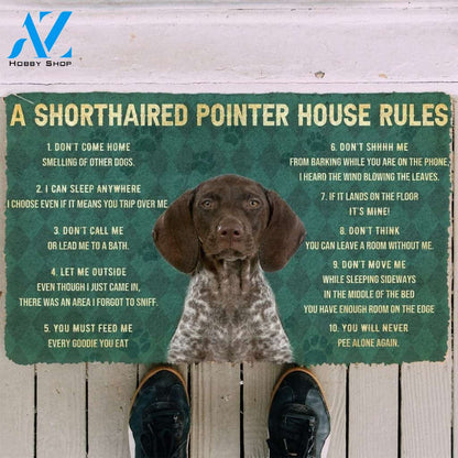 Gearhumans Gearhuman 3D House Rules German Shorthaired Pointer Dog Doormat