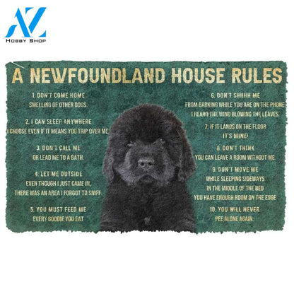 Gearhumans Gearhuman 3D House Rules Newfoundland Dog Doormat