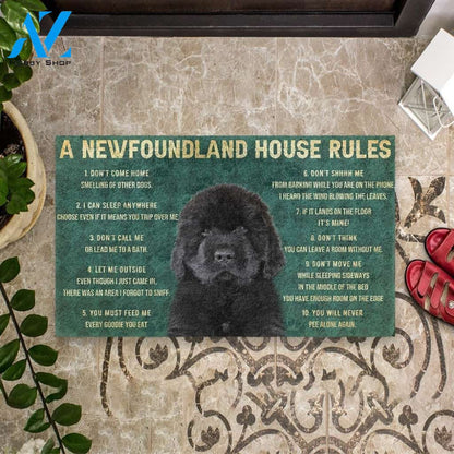 Gearhumans Gearhuman 3D House Rules Newfoundland Dog Doormat